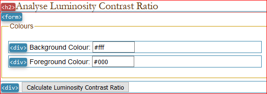 Elements highlighted on page